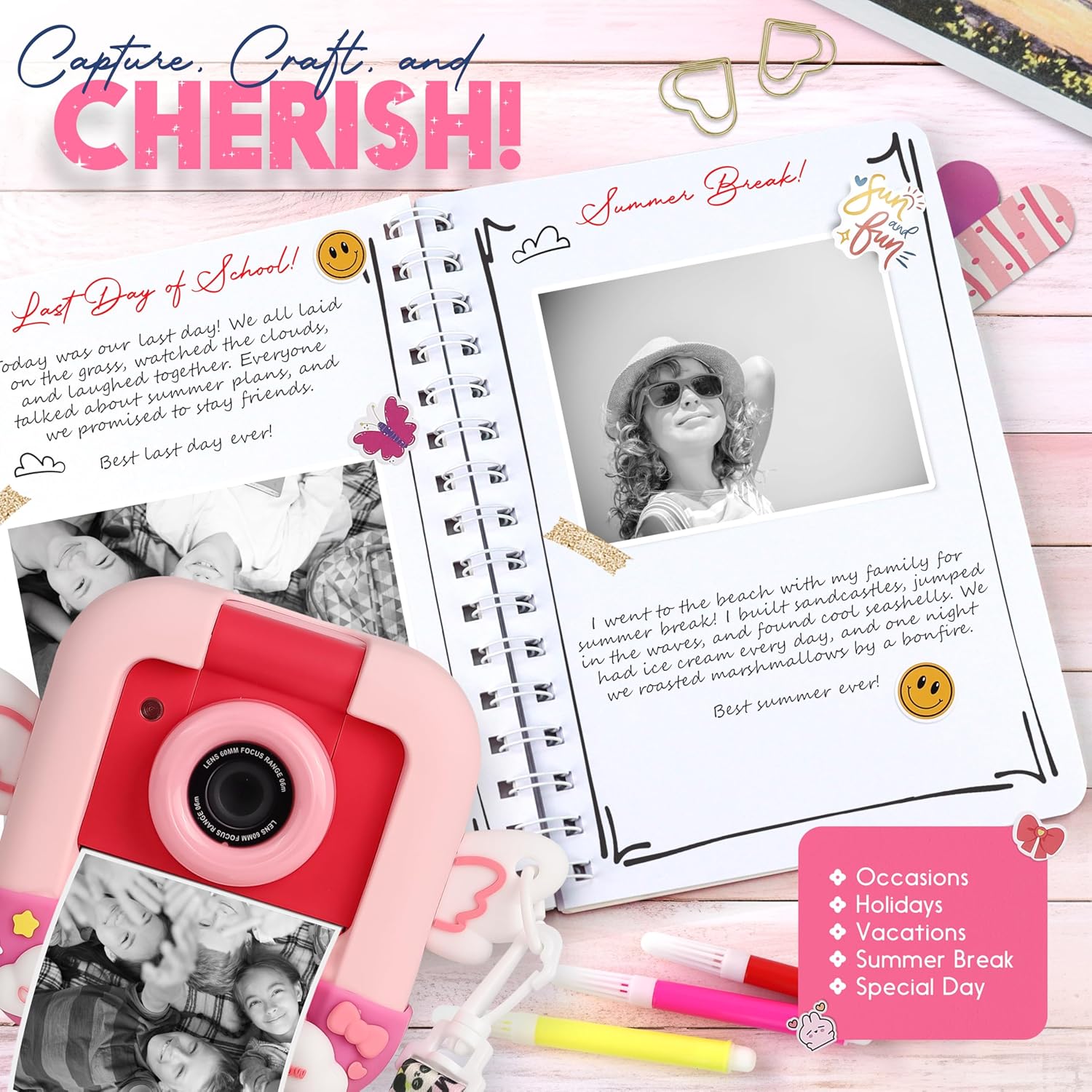 Instant Print Camera Journal Set