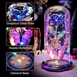 Galaxy Rose Glass Dome Gift