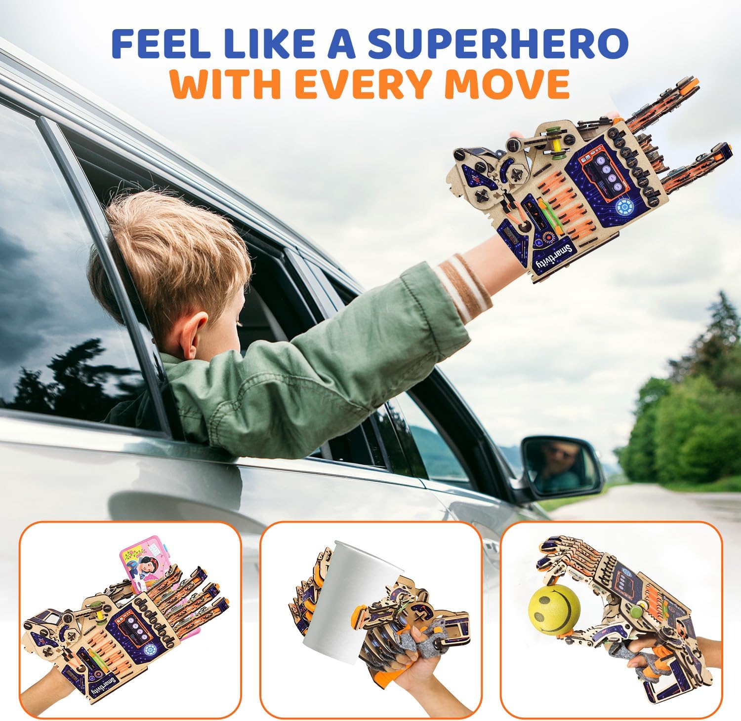 Smartivity DIY Robotic Mechanical Hand STEM Toy for Kids 8-14 Years Old | Parents Choice Award Winner I Birthday Gift for Kids | Engineering Kit for 8, 9, 10, 11, 12, 13, 14 Years Old Boys & Girls