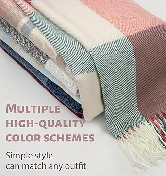 Plaid Winter Blanket Scarf