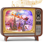 Christmas Snow Globe, TV Snowman Scene Snow Globe,Volume/Light Mode/Playing Controllable Glittering Lantern with Timer, Snow Globe Lantern USB or Battery Powered for Christmas Decoration