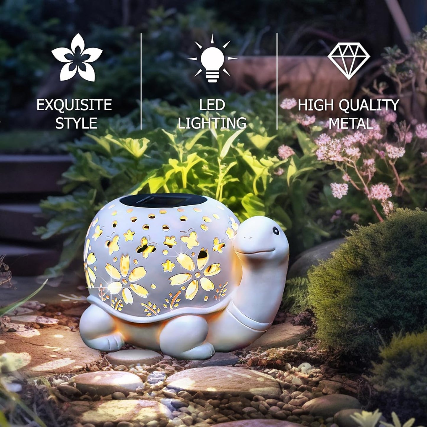 Solar Turtle Garden Lantern