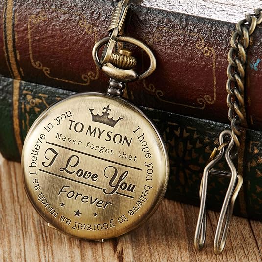 Engraved Pocket Watch for Son