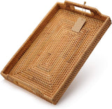 Hand-Woven Rattan Serving Tray