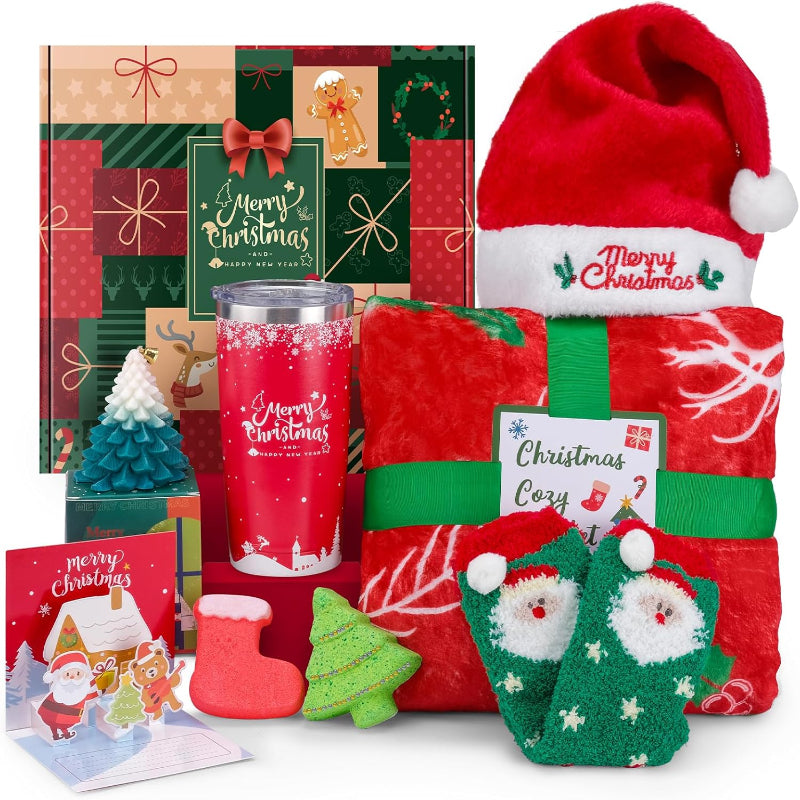 Christmas Gifts for Women 2025, Unique Christmas Gifts Basket for Coworker Teacher, Secret Santa Gifts for Her, Xmas Self Care Spa Burr Basket Ideas for Mom Wife Sisiter Nurse