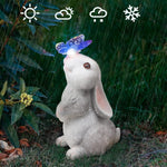 Solar Bunny Garden Statue