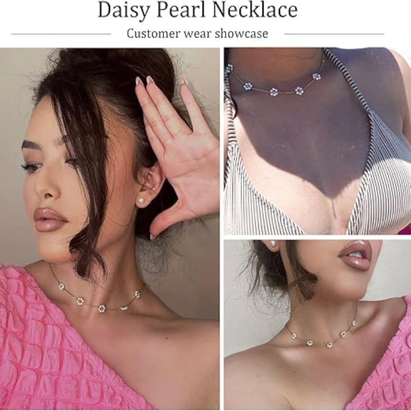 Daisy Pearl Holiday Choker