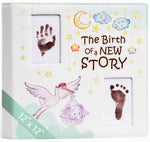 Keepsake Baby Memory Book with Keepsake Box Girl Boy - Timeless Leather-Bound Baby Milestone Book | Baby Book Keepsake and Baby Photo Memory Box to Record Baby Shower to Age 5 - Beautiful Gift