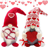 Valentines Day Decor - Valentines Day Decorations - Red Valentine Couple Plush Gnomes Decorations for Home, Indoor, Office - Valentine Gifts for Her, Girls - Romantic Anniversary Vday Gift
