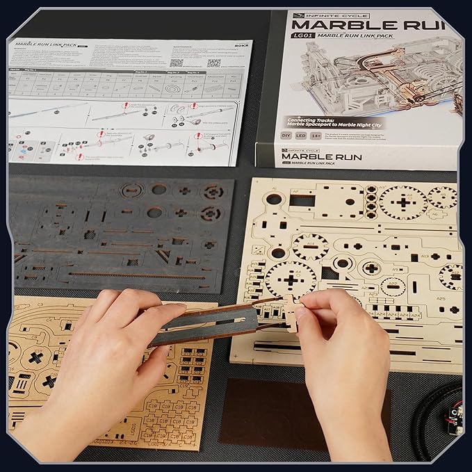Wooden Marble Run Puzzle Set