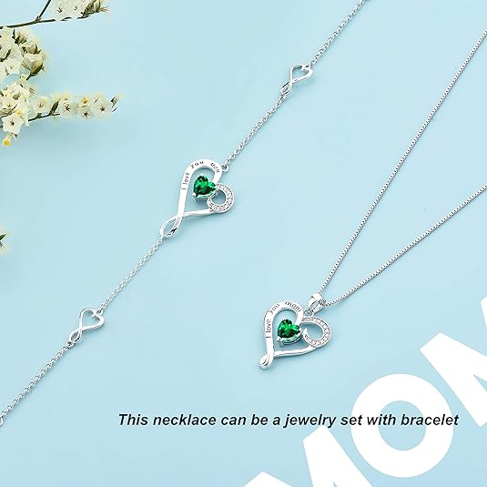 Mom Heart Sterling Necklace