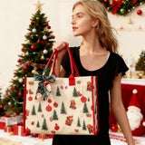 Christmas Gift baskets for Women, Christmas Gift Sets for Mom, Her, Wife, Girlfriend, Care Package for Women, Birthday Unique Gifts, Holiday Gifts Basket with Canvas Tote Bag Sock Tumbler Flower