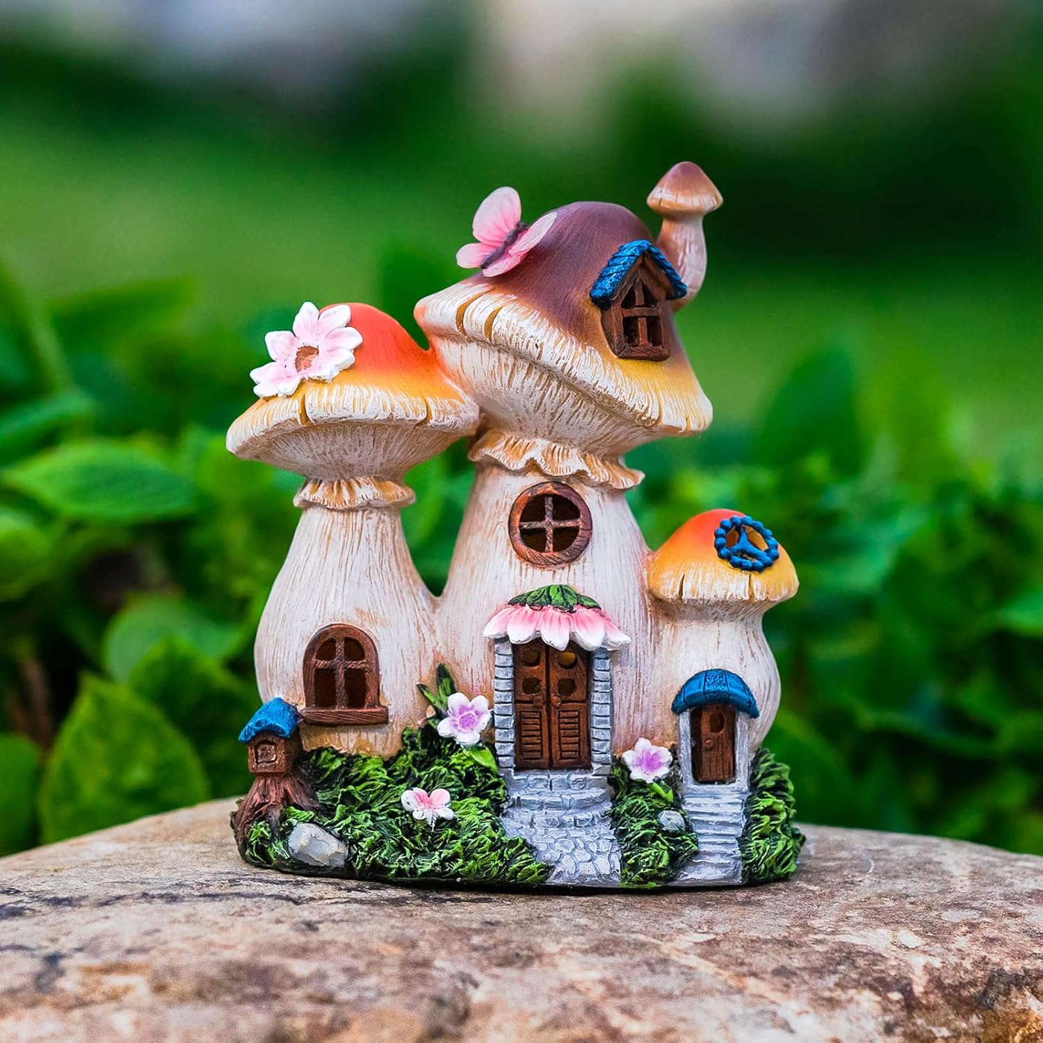 Solar Mushroom Fairy House