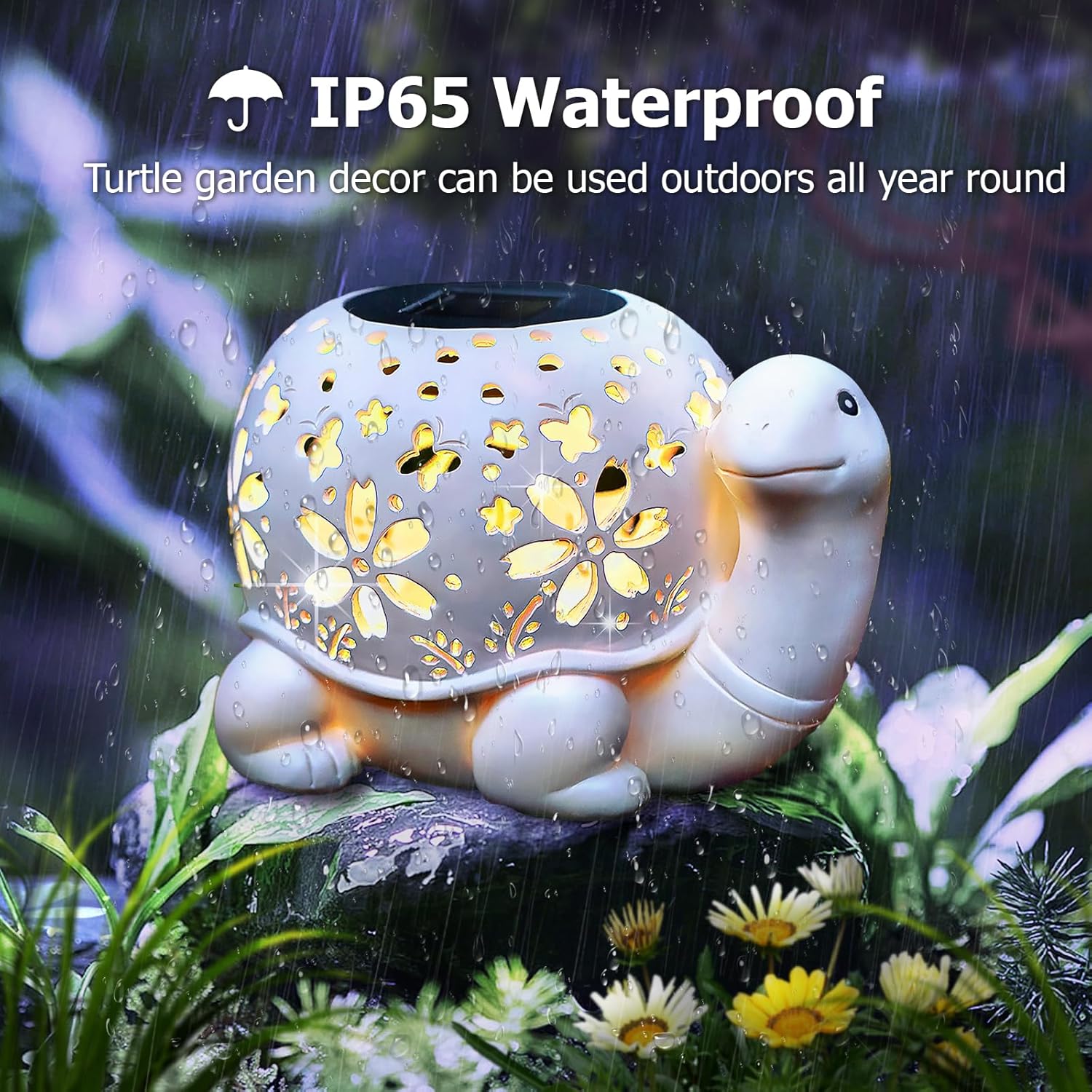 Solar Turtle Garden Lantern