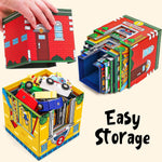 Atoylink Toddler Sorting and Stacking Toys with Magnetic Wooden Cars & Community Helpers, Baby Number Blocks Nesting Boxes Preschool Learning Montessori Toys for 1 2 3 Year Old Boys Girls Gift