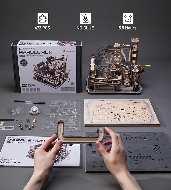 Wooden Marble Run Puzzle Set