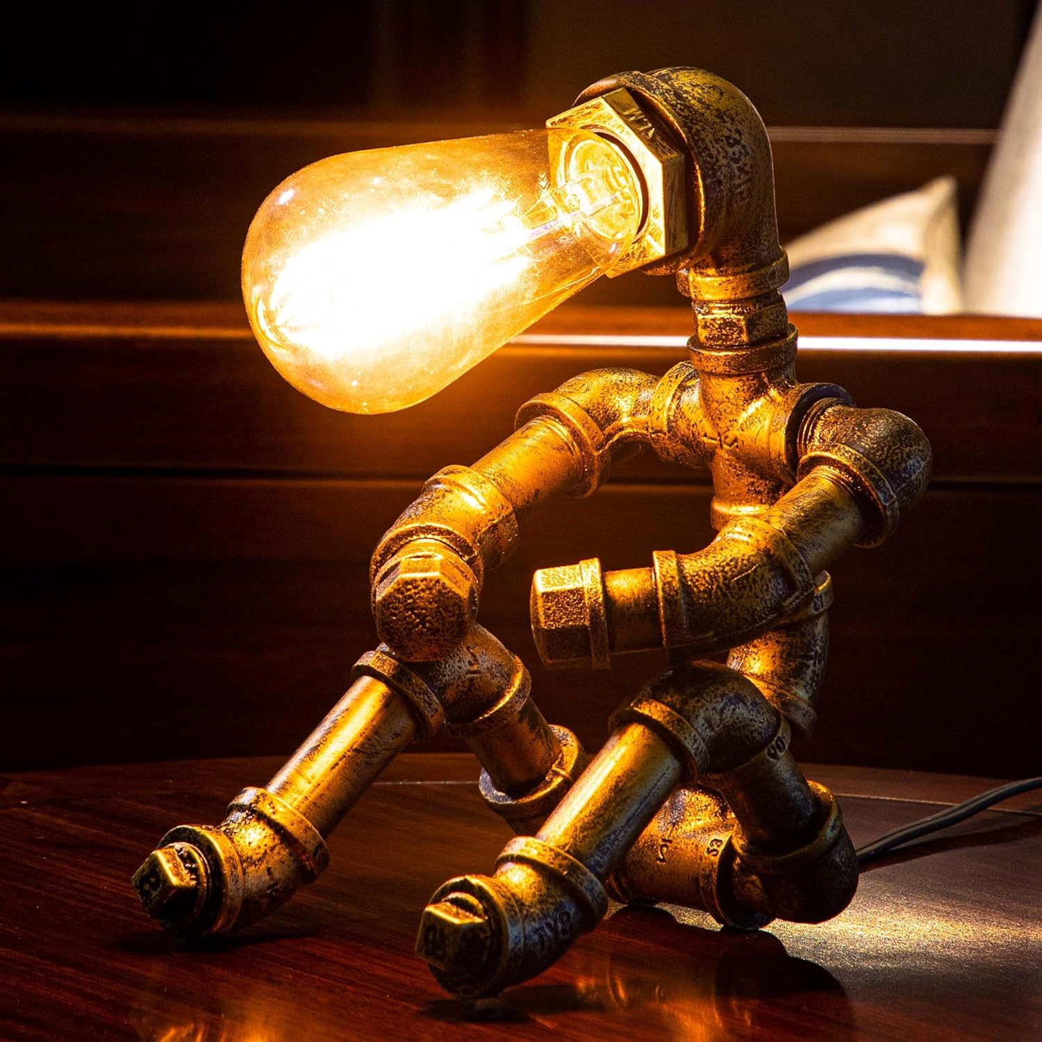 Steampunk Robot Table Lamp