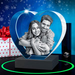 ArtPix 3D Crystal Photo, Christmas Personalized Gifts for Women, Wife, Her, Mom, Him, Men, Mother, Great Xmas Customized Unique Gift Idea with Your Own Photo, Custom Glass 3D Laser Etched Picture