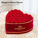 Eterfield 47 Forever Flowers in Heart Shape Box, Valentines Day Preserved Roses That Last Over a Year Preserved Flowers Birthday Gifts for Her Women Mom Wife Anniversary Mothers Day Christmas, Red