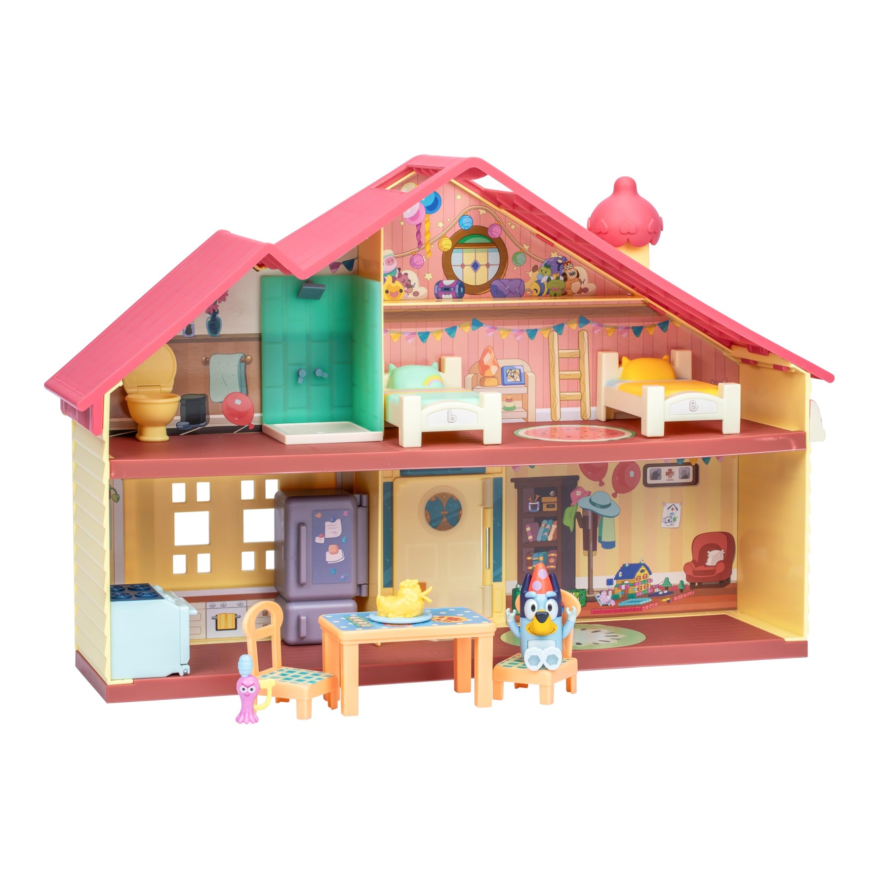 Bluey Toy House Mega Bundle Family Home & BBQ Playhouse Toys, Bingo, Bandit, Chilli, Kids Doll House Playset for Toddlers 3-5, Amazon Exclusive
