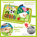 hahaland Busy Book for Toddlers 1-3 - Montessori Toys Busy Board for 1 Year Old Boy Gifts Girl Toys Educational Learning Quiet Activity Books Toddler Valentines Day Gifts Easter One Year Travel Toy
