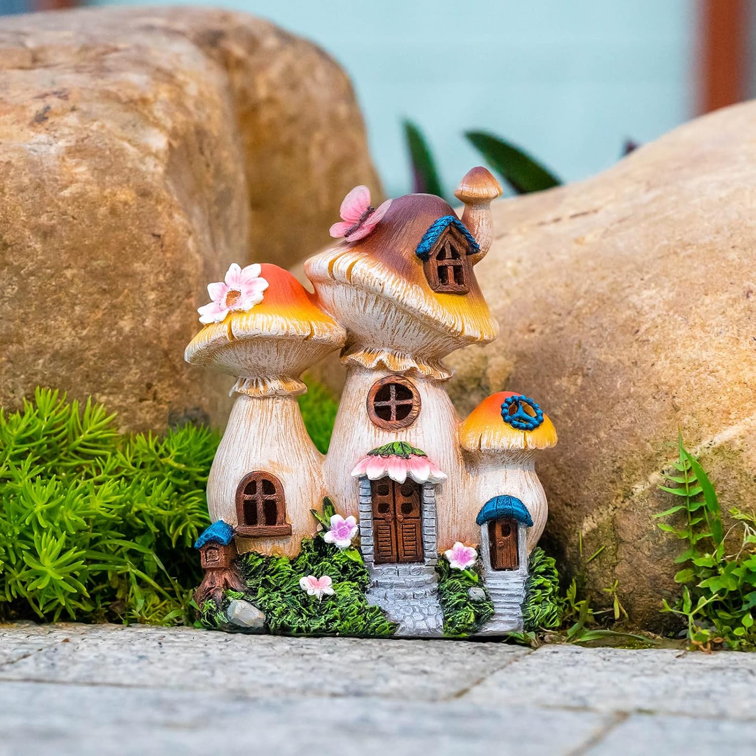 Solar Mushroom Fairy House
