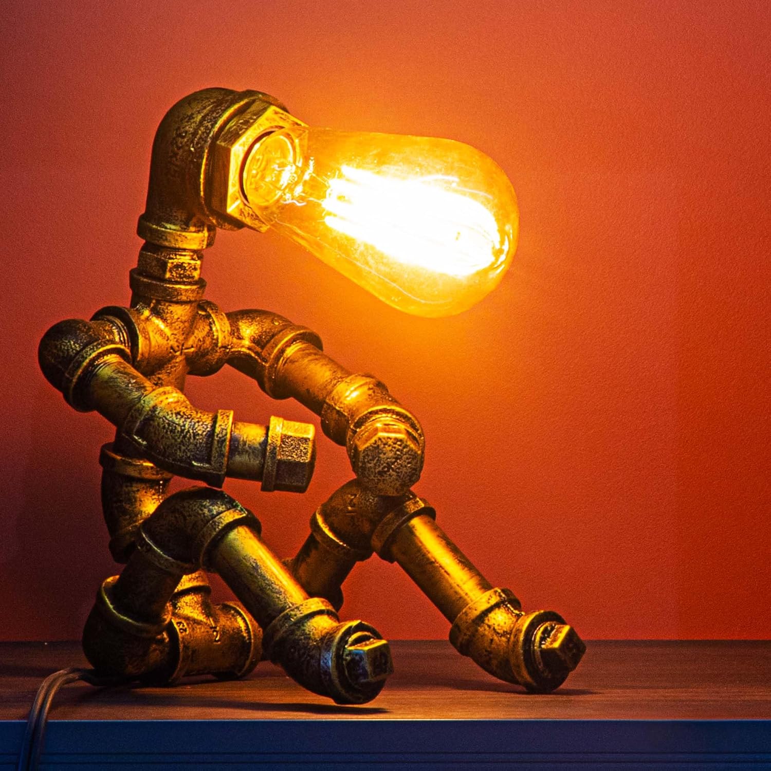 Steampunk Robot Table Lamp
