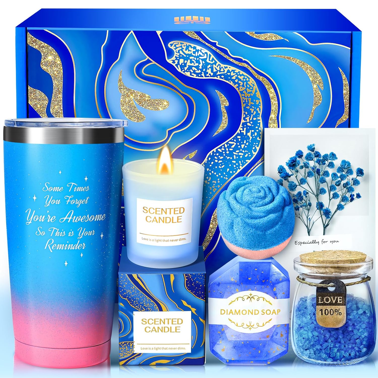 Regalos de Navidad para mujeres, regalos de cumpleaños, cestas de spa para mujeres, regalos de Navidad, para ella, novia, hermana, mamá, parejas, abuela, mejor amiga, regalo de cumpleaños, regalo de agradecimiento para esposa, aniversario