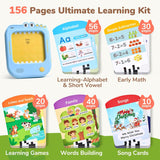 JoyCat Kids Learning Tablet: 156 Pages Tap-to-Read Flash Cards with 20 Listen & Find Games, Montessori Toy for Alphabet, Phonics, Words, Simple Math, Colors, Shapes & Songs - Autism Gifts (Ages 2-6)