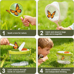 Dreamon Kids Gardening Tools & Bug Catcher Kit, 2-in-1 Outdoor Toys with Wheelbarrow and Bug House, STEM Educational Toys for 3 Year Old, Birthday Gifts Outdoor Gifts for Kids 3-5, Green