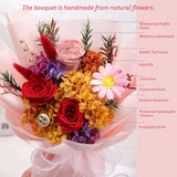 Lovenfold Flowers for Delivery,Preserved Flowers Bouquets,Red Rose Bouquets that Last 1-3 Years,Birthday Flowers Gifts for Women Mom Grandma Wife Friends
