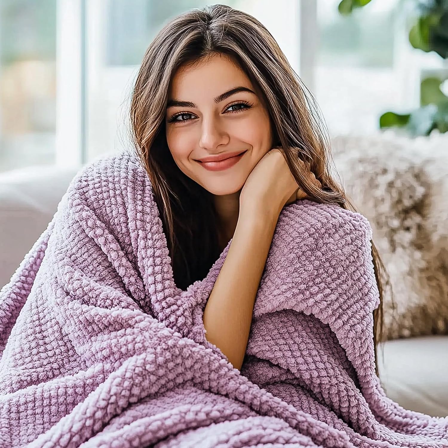 Regalos de Navidad para mujeres, regalos de Navidad para mujer, regalo de recuperación pronto con manta de franela de lujo, regalos de jubilación, juego de cesta de spa relajante para abuela, mamá, hermana, esposa, novia, ella