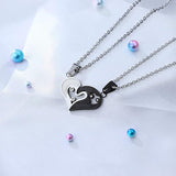 Heart Puzzle Couple Necklace