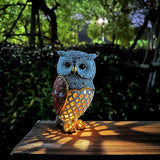 Solar Owl Garden Statue