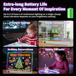Led Drawing Board with 13 Light Effects, 16" Rechargeable Glow Doodle LED Note Board with Colors, Neon Light Up Drawing Tablet Gifts for Kids for Valentines Birthday Christmas Gift Ideas