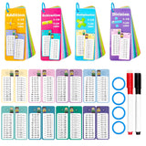 1-12 Multiplication Flash Cards, Large Math Table Flashcards, Including 15 Cards, 2 Dry Erase Markers, 1 Rings, Educational Times Table Flashcards for Classroom Home, for 1st to 3rd Grades