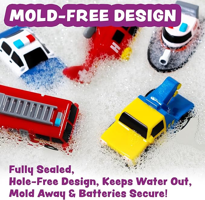 Light-Up Bath Car Set