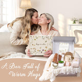 Birthday Gifts for Women, Get Well Soon Self Care Package Box, Sending Hug Baskets Thinking of You Inspirational Gift for New Mom Best Friend Birthday (Ivory)