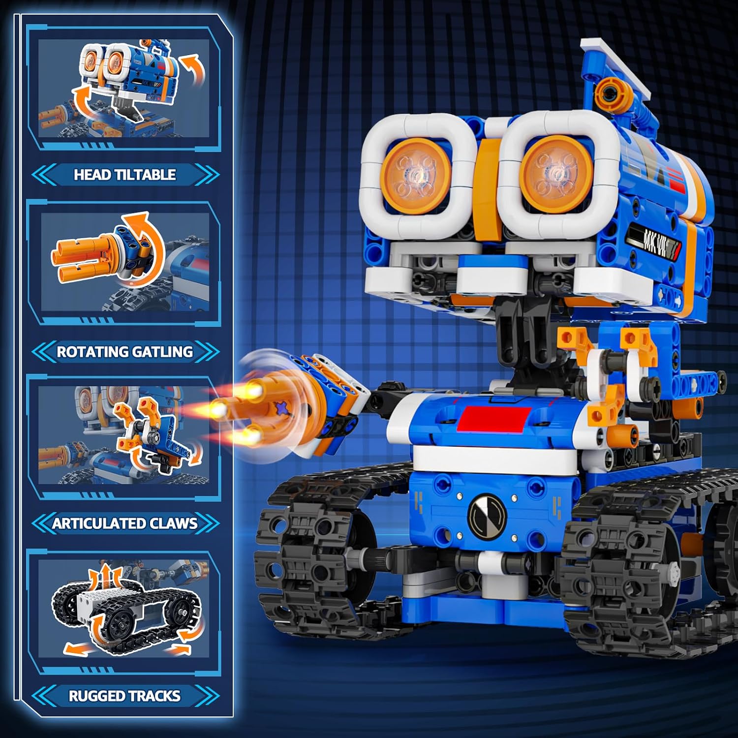 Demkia 5in1 STEM Robot Building Kit, 560 PCS APP/Remote Control Mech RC Robotics for Kids Ages 8-12, Science Kit Coding Robots Toy Set, Birthday Gifts for Boys Age 8-14+