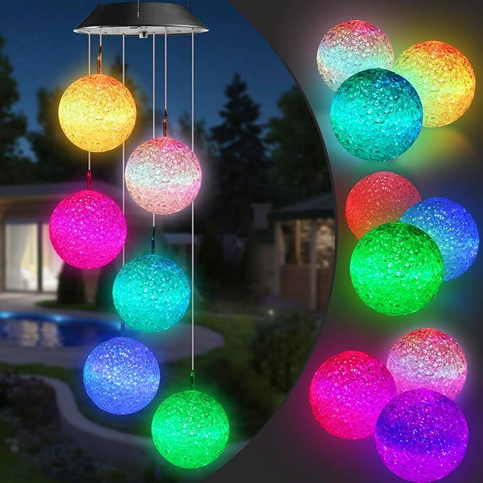 Solar Color-Changing Wind Chime