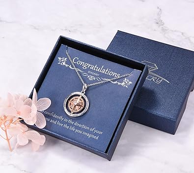 Inspirational Compass Pendant Necklace