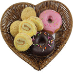 Heart-Shaped Rattan Basket Set