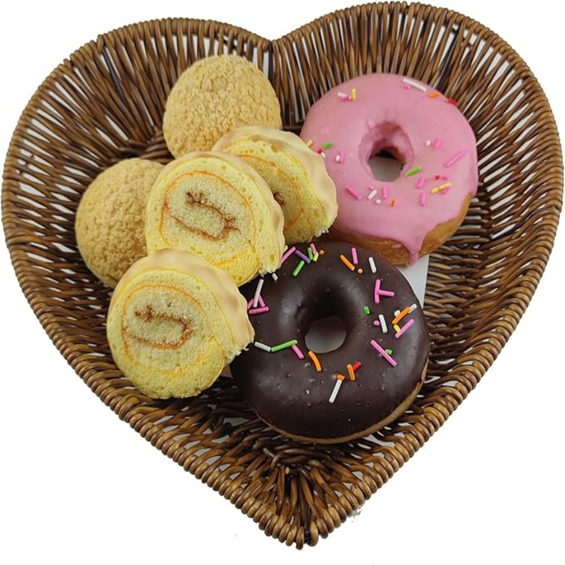 Heart-Shaped Rattan Basket Set
