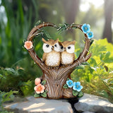 Solar Owl Garden Statue