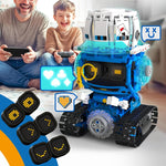 Opmind 5 in 1 STEM Robot Building Toys for Boys Age 8-13, 494PCS Remote & App-Controlled Set Educational Coding Toy, Kids DIY Sound & Light Interactive Science Sets, Gift for Boys Girls 10-12