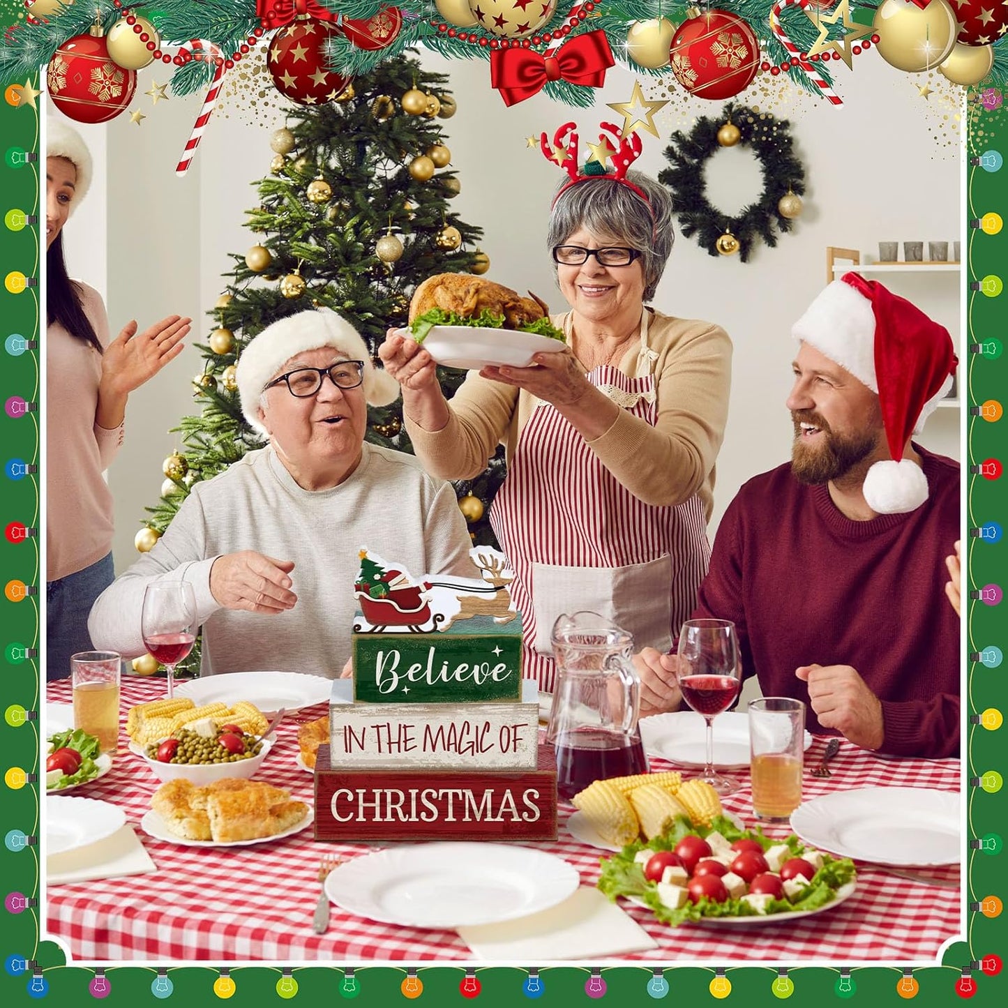 Christmas Wooden Table Decor