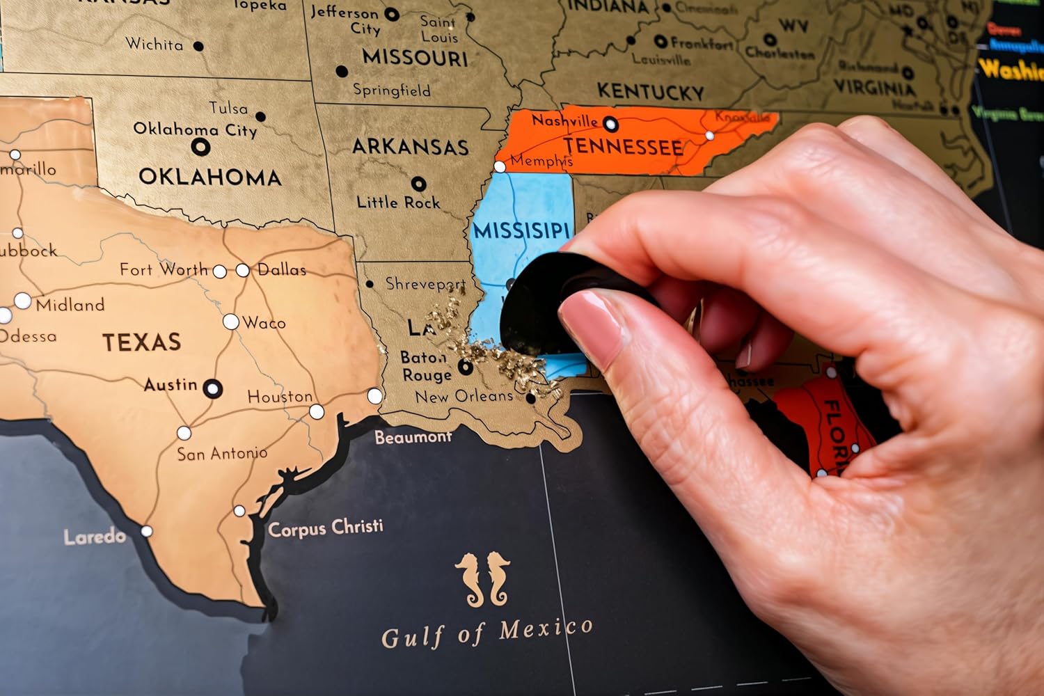 Scratch-Off World & USA Map Set