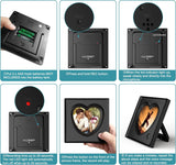 KWANWA Picture Frame Personalized Voice 20S Recordable, 3.9x3.9 Love Heart Shape Gifts for Graduation, Christmas, Birthday, Wedding, Photo Frame for Tabletop Desk Bookshelf Office Home