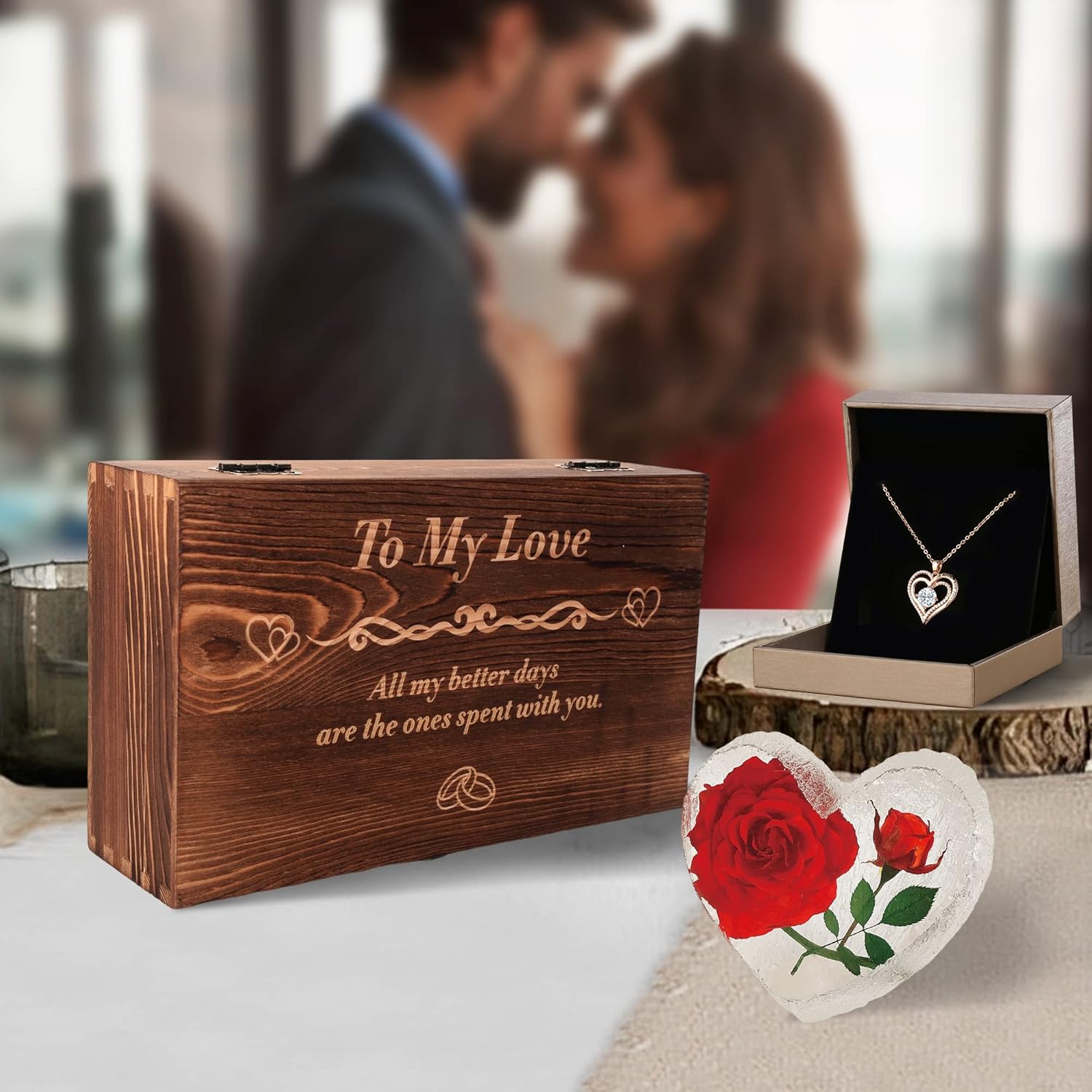 Handmade Gifts for Wife Anniversary Romantic,Gorgeous Birthday Gifts for Her Anniversary,to My Love Anniversary for Women Gifts Unique（Ring&White）