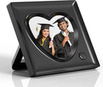 KWANWA Picture Frame Personalized Voice 20S Recordable, 3.9x3.9 Love Heart Shape Gifts for Graduation, Christmas, Birthday, Wedding, Photo Frame for Tabletop Desk Bookshelf Office Home